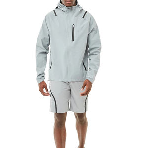 Conjuntos de Pantalones Cortos y Chaqueta de Nailon de 2 Piezas Personalizados para Hombre, Chándal Cortavientos de Alta Calidad, Conjuntos de Sudadera con Capucha y Pantalones Cortos de Estilo Urbano - Product Image 1