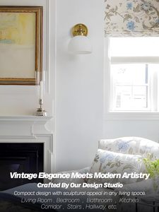 Appliques murales en laiton LED de style mid-century dorées, luminaires modernes, fabrication OEM/ODM, vente en gros - Product Image 6