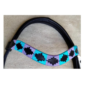 Bande de front de polo en cuir de cheval de qualité supérieure de super qualité pour l'équitation Produit équestre avec logo personnalisé - Product Image 3