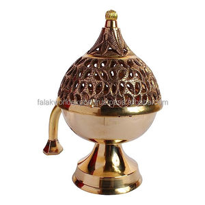 High Quality Golden Brass <b>Incense</b> burner with Top Quality and Modern Design Use for Decoration From India By FWE - Product Image 2