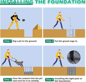 Farola Solar de Jardín Tipo Split, Poste Octogonal de Aluminio de 3m-35m, Color Gris, <span class=keywords><strong>ECOSOLAR</strong></span>, Garantía de 5 Años, Versátil - Product Image 2