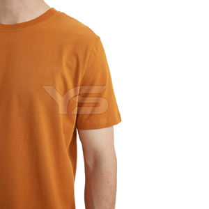 T-shirt d'entraînement décontracté pour hommes, tissu en jersey de coton à motif solide, teint uni avec méthode de tissage non tissé - Product Image 5