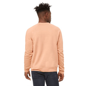 Bella + Toile Hommes Unisexe Col Ras Du Cou Sweat 3901 Nouvelle Arrivée Heather Navy Tri-Blend À Capuche Brodé Technique - Product Image 6