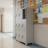 Armoire Métallique pour Employés, Casier en Acier, Fabrication de Casiers Scolaires, Casier à 9 Unités, Armoire en Fer pour Salle de Sport, Casier pour Vêtements de Travail du Personnel