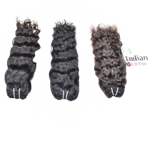 Extensiones de Cabello Humano Virgen Indio Sin Procesar, Rizado, Remy, Aspecto Natural, Color Negro, Cutícula Alineada - Product Image 2