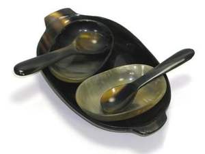 Horn and18/<b>8</b> Stainless Steel Horn & Bowl home Hotel Restaurant Serving Bowl <b>set</b> <b>Dinnerware</b> Horn <b>Set</b> Dining Tableware Bowl - Product Image 5