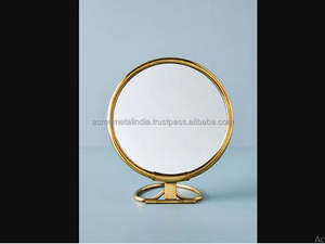 Round Makeup <b>Mirror</b> in Gold Plated Finished Perfect for Home Use and Versatile Styling Stylish <b>Vanity</b> Makeup <b>Mirrors</b> - Product Image 6