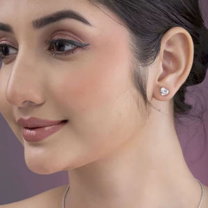 Pendientes de Corazón con Diamantes Cultivados en Laboratorio, Joyería Nupcial de Lujo, Chapados en Oro de 14K, Certificados por IGI, para Bodas, Fiestas y Regalos - Product Image 3