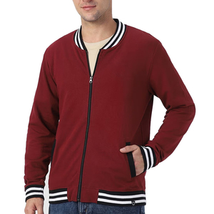 Chaqueta de béisbol con logotipo bordado personalizado de alta calidad para hombre, chaquetas de cuero pesado Varsity Letterman de manga larga de talla grande para hombre - Product Image 1