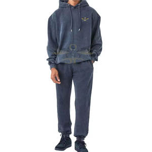 Venta al por mayor de chándales de diseño personalizado de lavado ácido para los hombres nueva llegada gran oferta de chándales de lavado ácido - Product Image 1