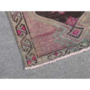 พรมขนาด 1.6x3 ฟุต พรมวินเทจขนาดเล็ก พรมลายดอกไม้สีน้ำตาล - Product Image 5