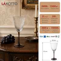 LAKOTTO Verre à vin conique en cristal brun à base épaisse 400 ml pour service de bar et de lounge, service de personnalisation de logo pour fabricants de verrerie