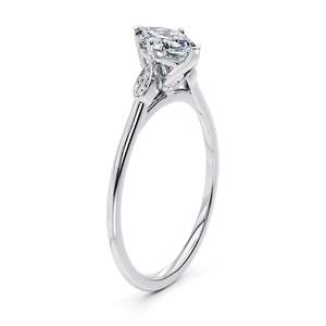 Bague de fiançailles en diamant de laboratoire taille marquise en or blanc ou or rose pour femme - Product Image 4