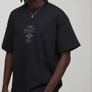 2025 màn hình đen in áo thun nam quá khổ cotton cao cấp tùy chỉnh thời trang dạo phố mẫu 100% cotton 180gsm 240gsm - Product Image 1