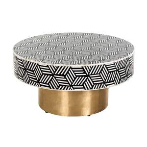 Traditional Style Bone Inlay <b>Table</b> for Home Interior Living Room Furniture with Storage Decorative Feature for Bedroom <b>Bedside</b> - Product Image 2