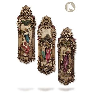 Pannelli decorativi Vintage da parete (45x14cm) 3 pezzi