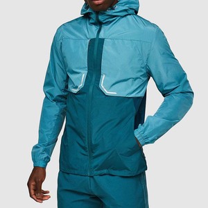Veste de sport légère pour homme, 100% polyester, coupe-vent, imperméable, réfléchissante, grande taille - Product Image 3