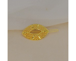 Horquilla para el Cabello con Diseño de Hoja Dorada de Imitación de Joyería Mahavir, Pinza para el Cabello con Patrón de Red Premium, Accesorios para el Cabello de Moda para Fiestas - Product Image 1