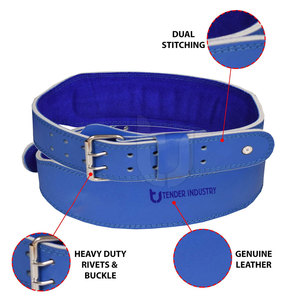 Haute qualité personnalisable adulte Gym Fitness ceinture d'haltérophilie respirant cuir de vachette confortable réglable pour la sécurité - Product Image 3