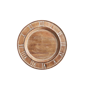 Assiettes de chargeur en bois Décoration de table Assiettes de chargeur de style bois Articles de fête ronds et utilisation - Product Image 2