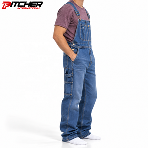 Salopettes en jean vintage pour hommes avec bretelles réglables, vente en gros pour détaillants de mode, approvisionnement en vrac - Product Image 2