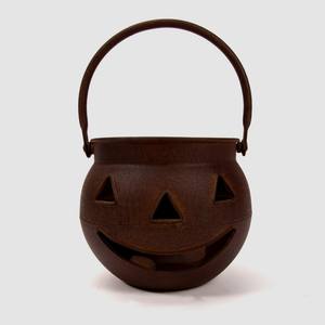 Cubo de Metal para Dulces de Halloween, Decorativo, Colgante, Contenedor Festivo para Fiestas, Decoración para Interiores y Exteriores del Hogar - Product Image 4