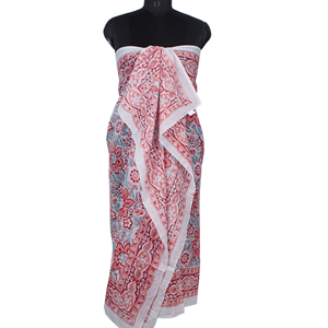 Wholesale Fashion Cotton Scarf <b>Shawl</b> Indian Block Printed Luxury <b>Woman</b> Pareo Handmade Beach Wear Sarong Ethnic Craft Scarves - Product Image 4