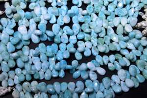 Larimar Natural Piedra preciosa Lágrima Forma de pera Cuentas Azul Tamaños de moda 13X9MM 15X9MM Aprox. 8 pulgadas para hacer joyas - Product Image 5