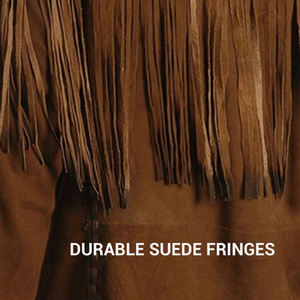 Chaqueta con flecos de cuero rústico Estilo rodeo Prendas de abrigo - Product Image 4