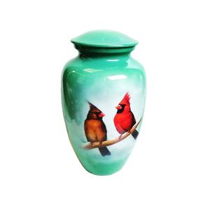 Aluminum Printed Cremation Urn Malty Color Leaf Theme Design <b>for</b> Human <b>Ashes</b> Handcrafted Indian <b>Keepsake</b> Urn - Product Image 4