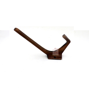 Crochets muraux pour manteaux en tissu de cuivre antique de style moderne Crochets doubles multifonctionnels en métal en fonte robuste - Product Image 4