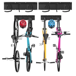 Soporte <span class=keywords><strong>de</strong></span> <span class=keywords><strong>Pared</strong></span> para 4 Bicicletas, 2 Cascos, Plegable, Ajustable, Soporte Vertical para Bicicletas, para el Hogar - Product Image 1