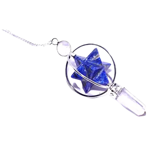 พลอยธรรมชาติปั่นลูกตุ้ม Merkaba/พลอยหลากสีลูกตุ้ม Merkaba ราคาขายส่ง - Product Image 2