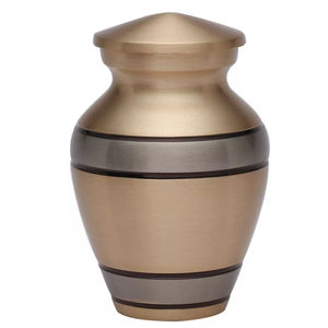 Urne de crémation rayée de style américain de luxe gris noir et or pour les humains et les animaux domestiques conception de robe fluide-prix d'usine direct - Product Image 5