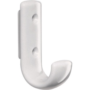 <b>Single</b> Wall Hook 477.90.060 47mm Projection Polyamide Pure <b>White</b> 72mm Height by HEWI - Product Image 1