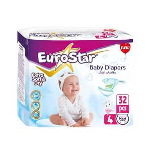 Couches-culottes jetables EUROSTAR en coton doux et respirant pour bébé, avec protection 3D anti-fuites, motif imprimé, TURQUIE, 2 couches, SAP importé - Product Image 4