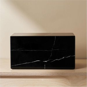 Urna de cremación de mármol Marquina negra genuina para cenizas humanas adultas, urna de mármol Maquina negra - Product Image 6