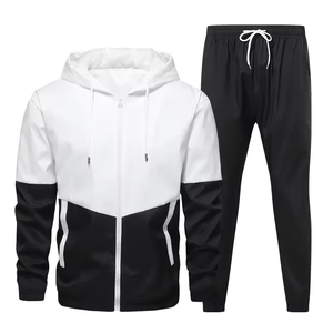 Survêtement à glissière pour hommes 2025 Fashion | Ensemble de vêtements de sport jogger coupe-vent | Combinaison d'entraînement de gymnastique confortable à prix abordable - Product Image 1
