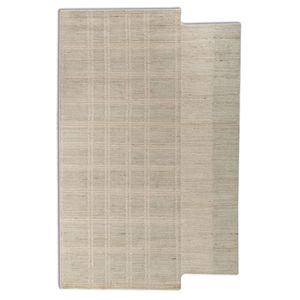 Alfombra de Lana Hecha a Mano Verde Contorno, Estilo Clásico a Rayas para el Hogar, 10 mm de Grosor, para Entrada, Dormitorio y Pasillo - Modelo HWL-442 - Product Image 1
