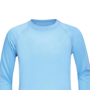 Camiseta Deportiva de Manga Larga para Niños, Color Azul Cielo, Transpirable, Antibacteriana, Ecológica, de Spandex/Poliéster, para Niños, BJJ - Product Image 4