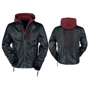 Vente en gros de vêtements de rue d'hiver pour hommes, veste noire de haute qualité en peau de vache véritable, revêtement en PU, tissu tissé - Product Image 1