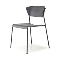 Chaise de salle à manger empilable en technopolymère avec structure en métal peint, pour restaurant, bar, hôtel et usage extérieur