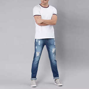Bas quantité minimale de commande hommes droit élégant hiver Denim jean vêtements de rue ajustement lavé Slim Fit Stretch pantalon confortable prix raisonnable - Product Image 6