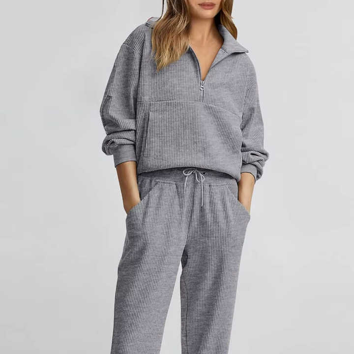 Custom Gray Overweight Tracksuit  Drop Shoulder 2 Piece Set Joggers Pants Sweatshirt With Sweatpants Blank Hoodies Joggers Sets
