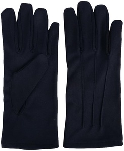 Premium Black Cotton Formal <b>Gloves</b> with Snap Cuff Ceremony Parade Costume <b>Gloves</b> - Product Image 1