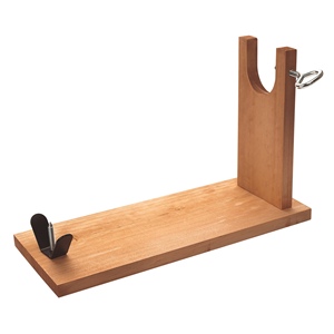 WELL HOME - Porte-jambon en bois de pin 40x16x23cm, avec fixation en forme de V avec pointe et fixation à sabot avec vis en acier - Product Image 1