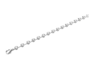 Pulsera con Diamante Cultivado en Laboratorio con Certificación IGI, Corte Redondo, Engaste en Bisel, 3.00 Ct, F-G VS, en Platino, Regalo de Aniversario de Bodas - Product Image 3