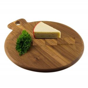 เขียงไม้สักพร้อมมือจับเขียงไม้สำหรับห้องครัวเขียงขนาดกลางของขวัญไม้ - Product Image 1