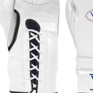 Gants de boxe à lacets Winning, blanc et noir, cuir véritable de qualité supérieure, gants de boxe professionnels pour l'entraînement et les combats, 8oz 10oz 12oz 14oz - Product Image 4