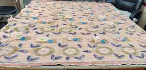 Tela de Red 100% Lino Bordada a Mano con Cuentas, Técnicas de Tejido Ecológicas, Estilo Cruzado Pesado para Tejido de Accesorios - Product Image 2